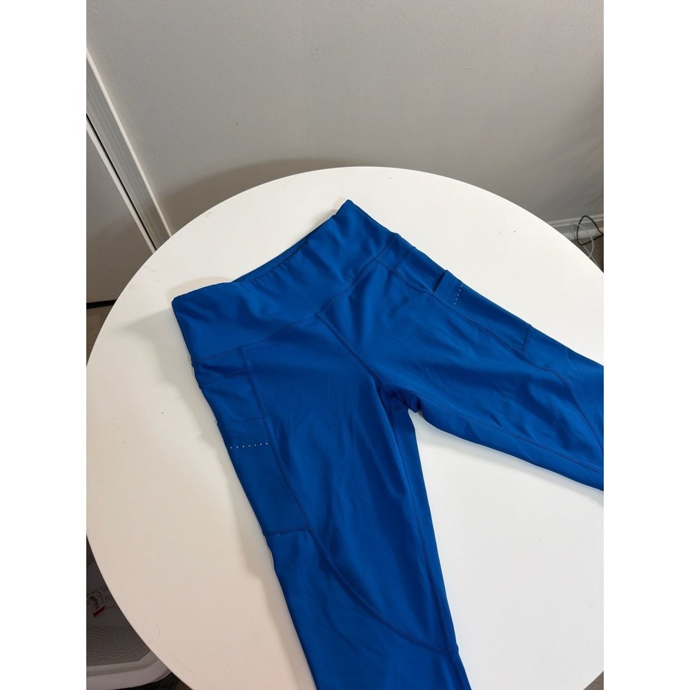 Zyia Active Blue Reflective Pocket High Rise Leggings Size 6-8 - Picture 3 of 8